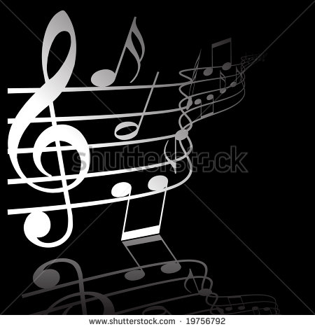Black and White Music Notes