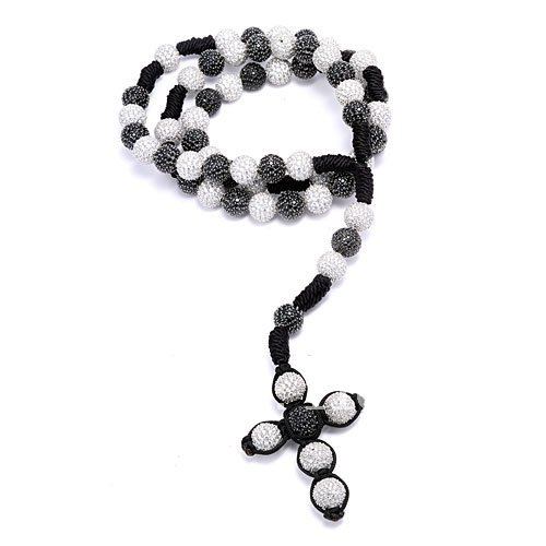 Black and White Rosary Necklaces