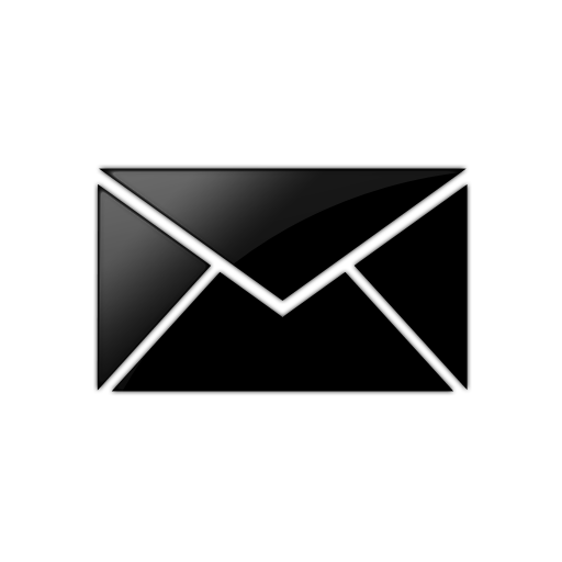 Black Email Envelope Icon