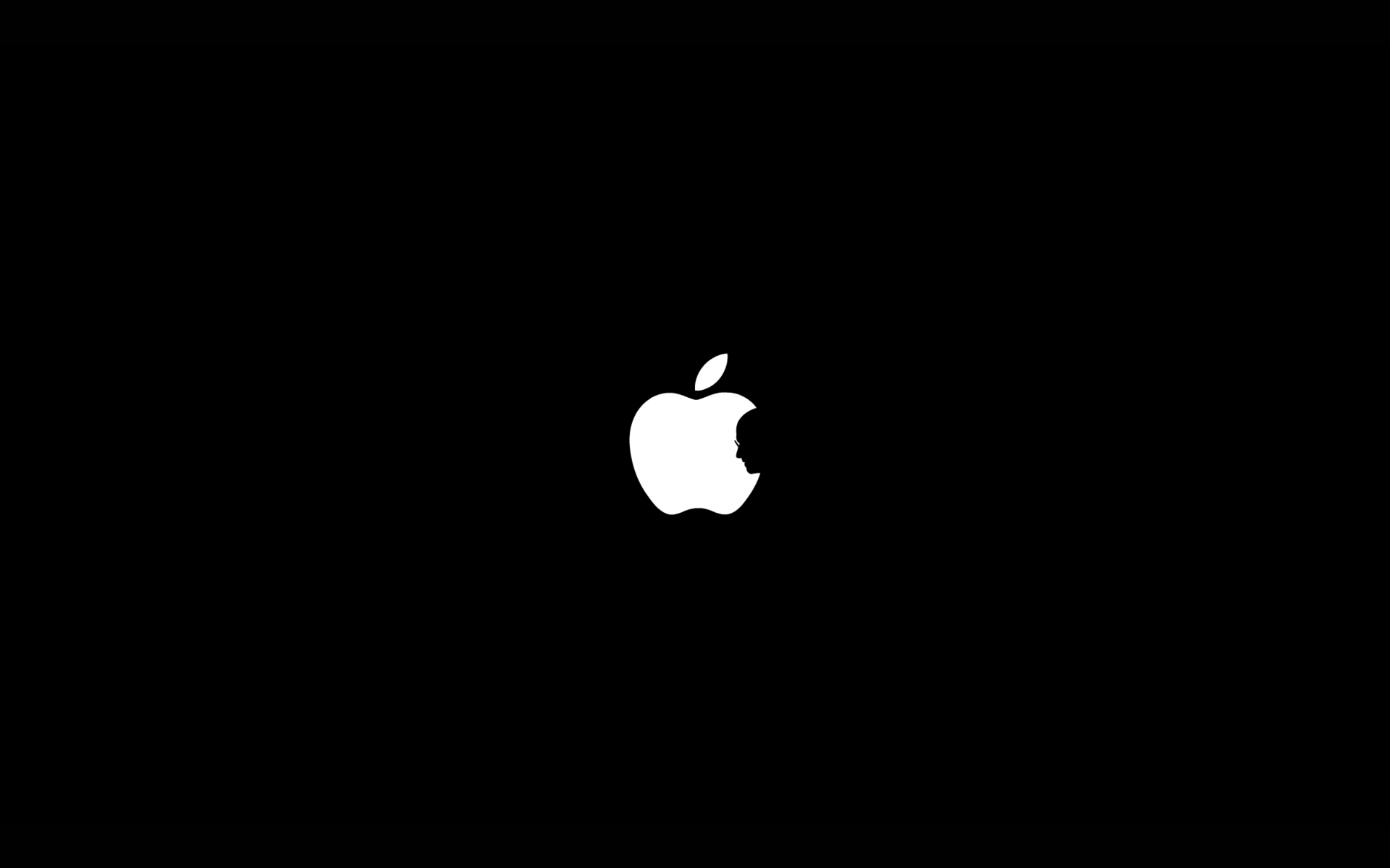 Black White Apple Logo Wallpaper