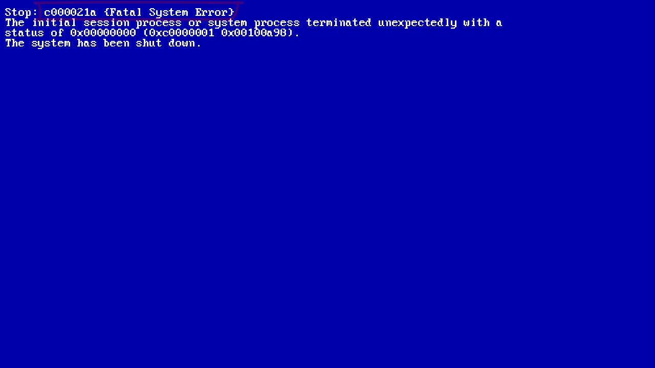 Blue Screen Error Windows 7