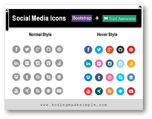 Bootstrap Social Media Icons