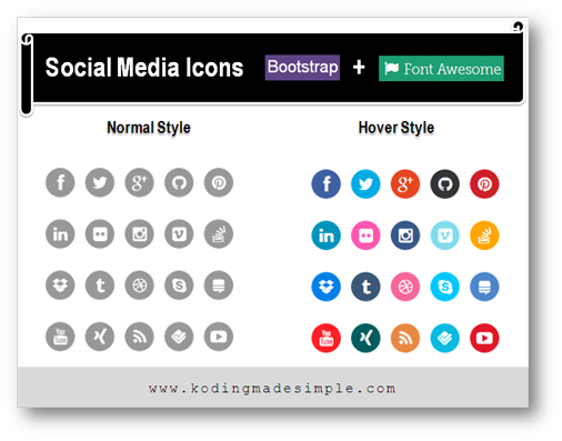 Bootstrap Social Media Icons Bootstrap Social Media Icons