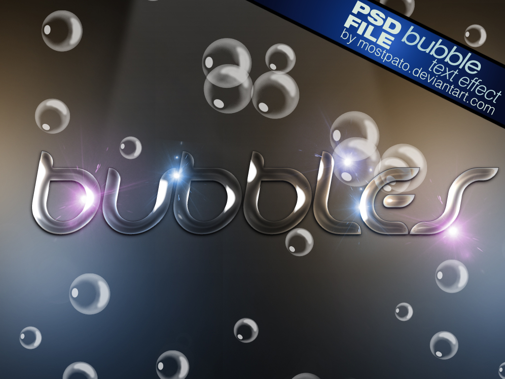 Bubble Text Effect Photoshop