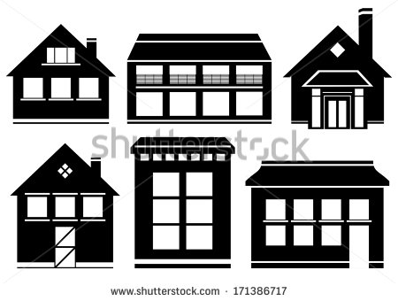 Building Clip Art Black and White