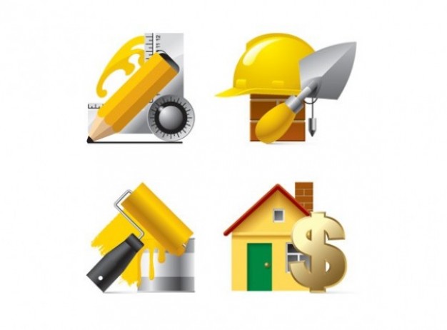 Building Construction Vector Icons