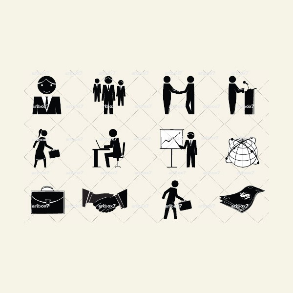 Business People Icons Vector