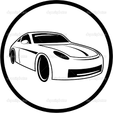 Car Icon Black and White