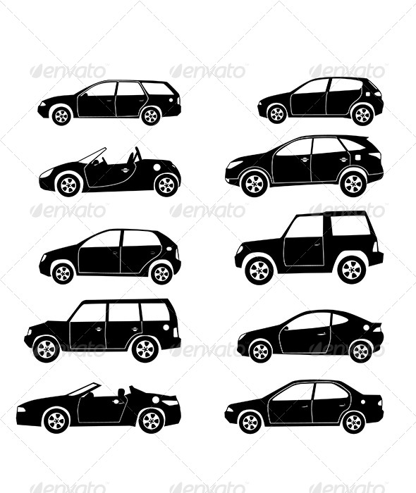 8 Simple Single- Car Icon Images