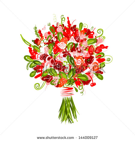 Cartoon Flower Bouquet Clip Art