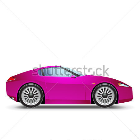 Cartoon Sports Car Side View