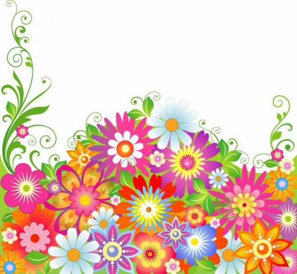 Colorful Flower Vector Illustration Colorful Flower Vector Illustration