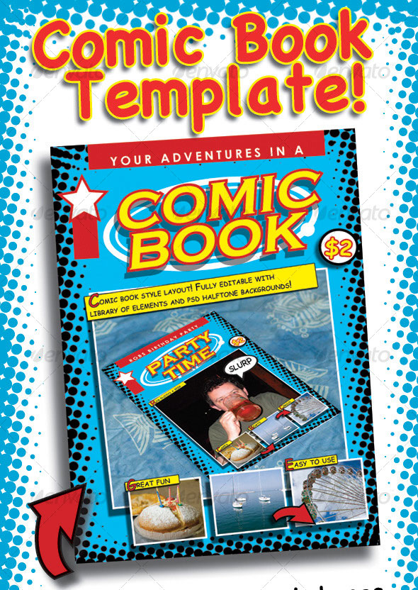 Comic Book Cover Page Template from www.newdesignfile.com