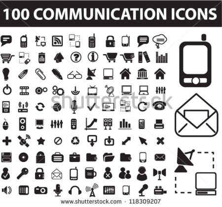 Communication Icon Set Vector