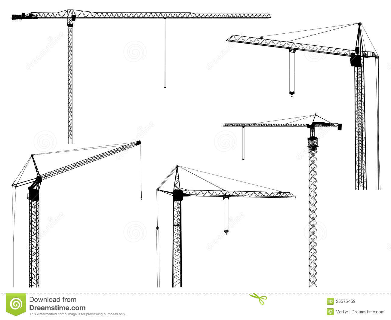 Construction Crane Silhouette Clip Art