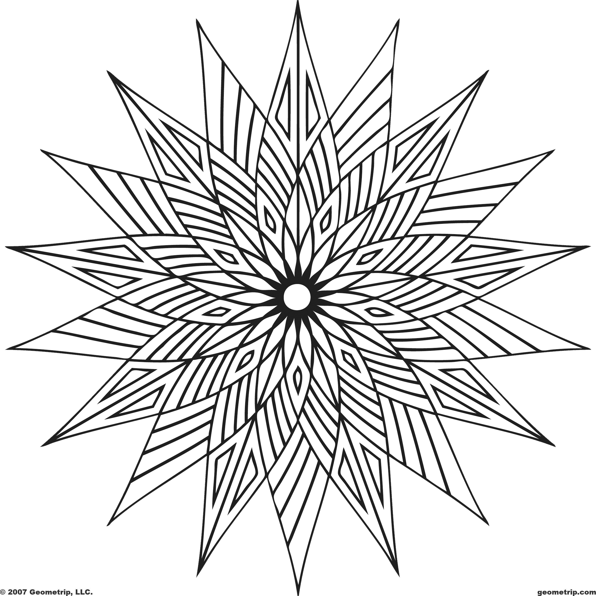 Cool Geometric Coloring Pages