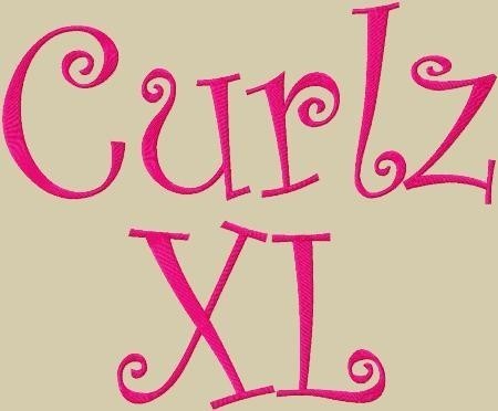 Curlz Embroidery Font Curlz Embroidery Font