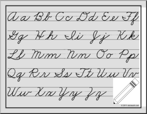 Cursive Letters Alphabet Chart