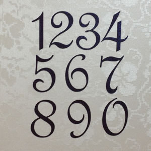 Cursive Script Fonts Numbers