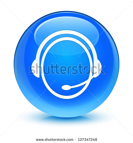 Customer Service Icon Blue