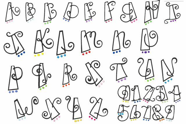 Cute Bubble Letter Fonts Alphabet