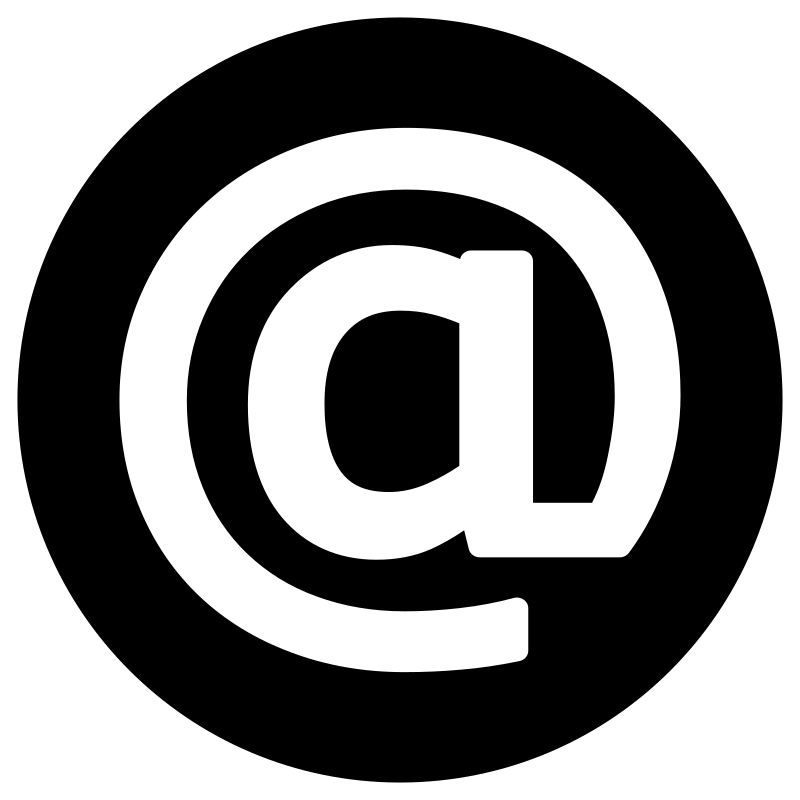 Email Icon Black White