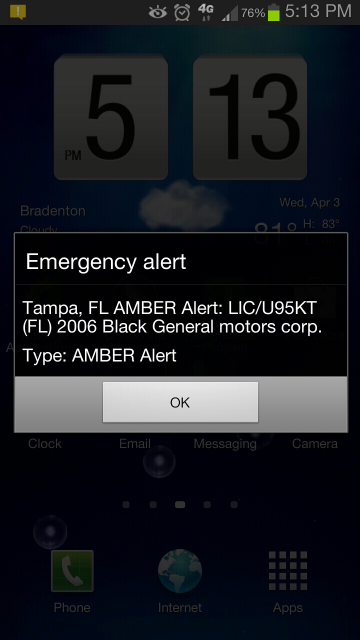 Emergency Alert Messages iPhone
