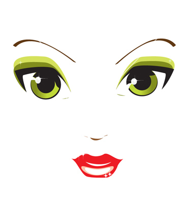 10 Girl Eyes Vector Art Images