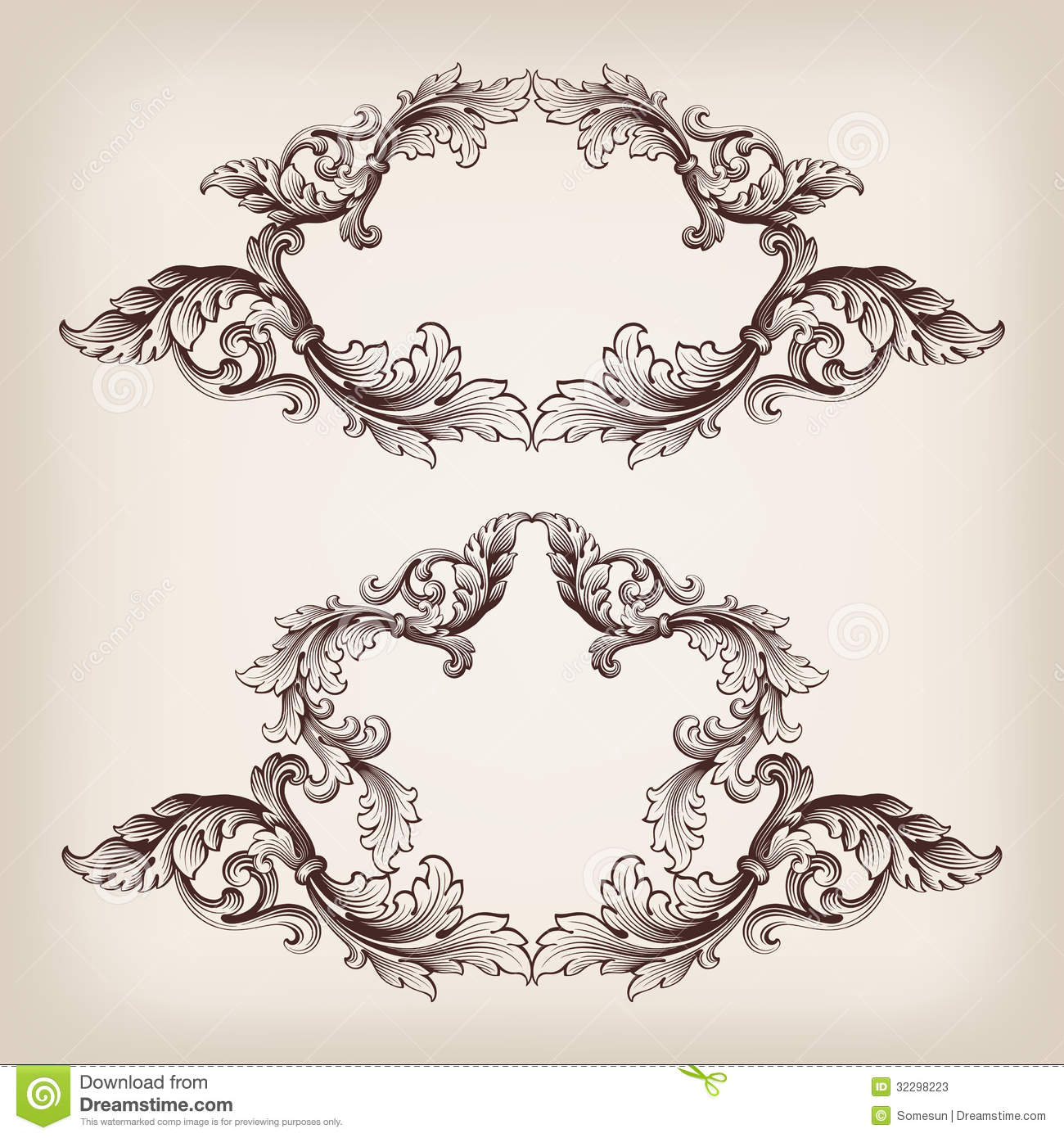 Filigree Vector Borders