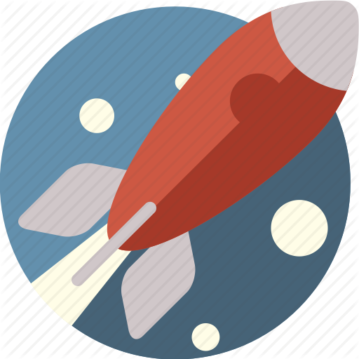 Flat Rocket Icon