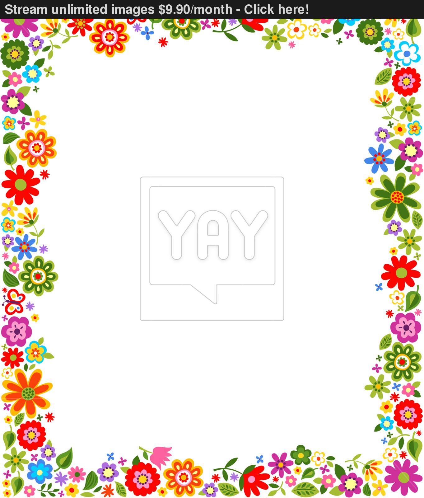 Floral Vector Borders and Frames