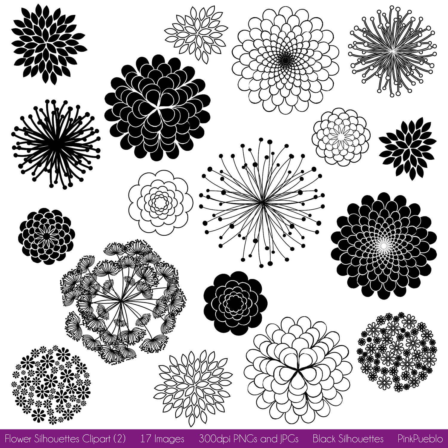 Flower Silhouette Clip Art Flower Silhouette Clip Art