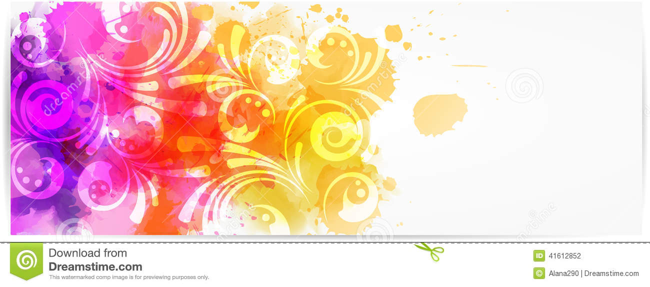 Flower Swirl Design Horizontal