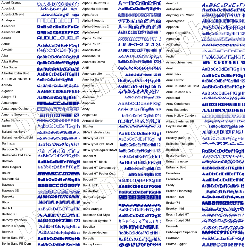 18 Font Examples And Names Images Different Font Styles Names 