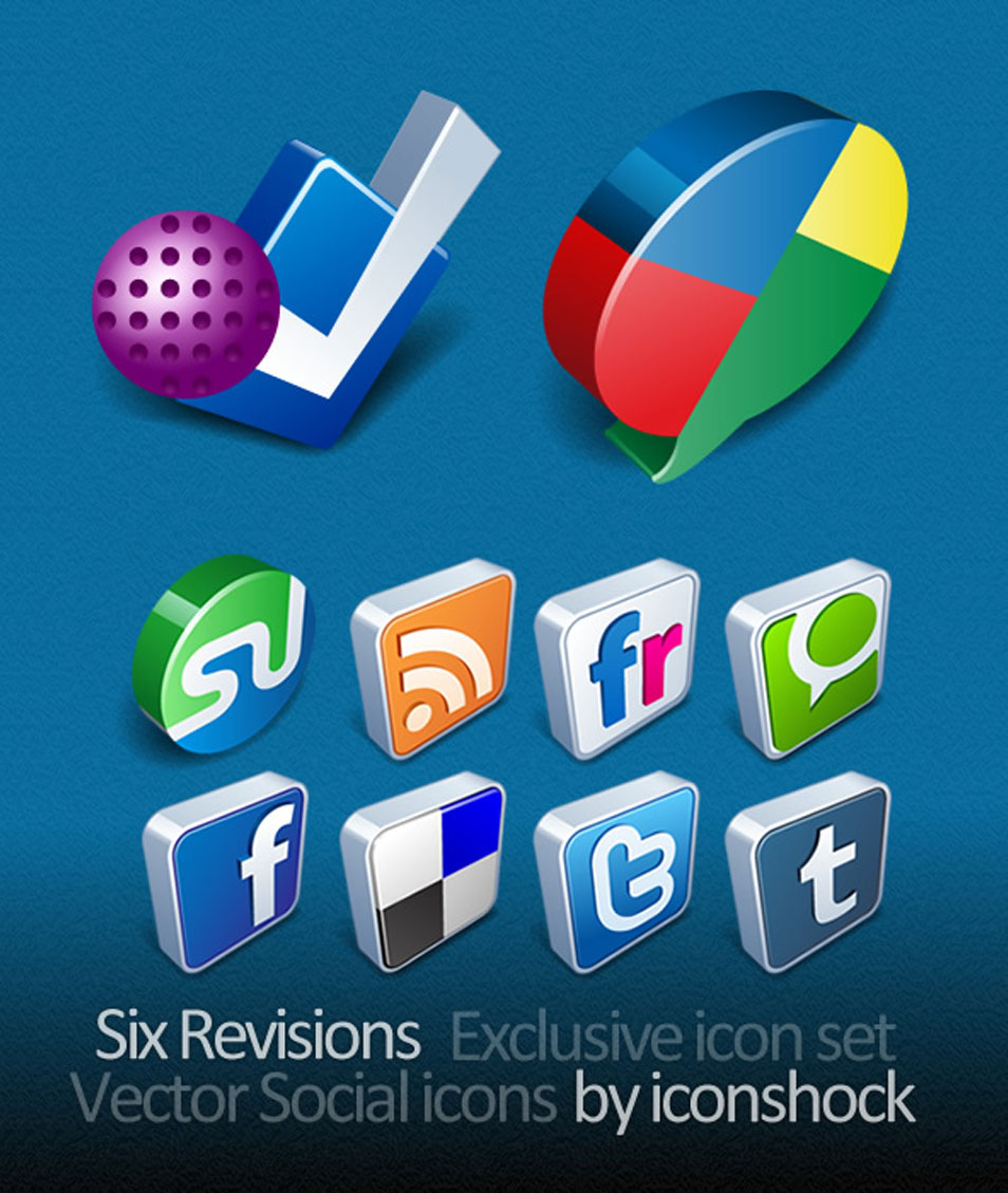 Free 3D Social Media Icons