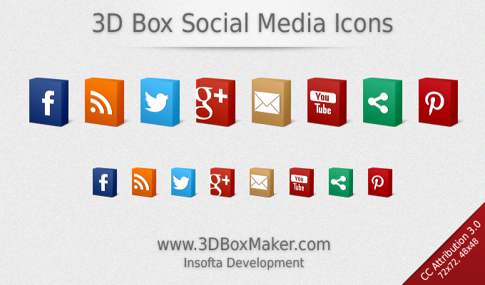 Free 3D Social Media Icons