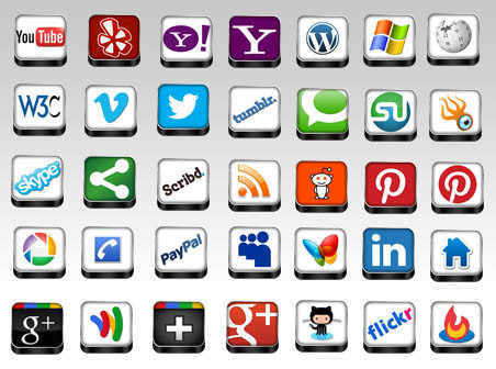 Free 3D Social Media Icons