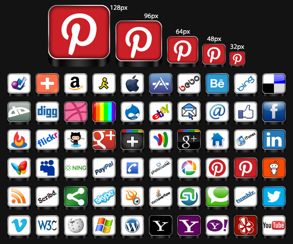 Free 3D Social Media Icons