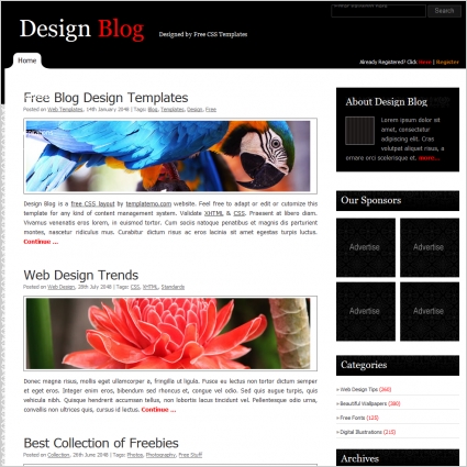 Free Blog Template Designs