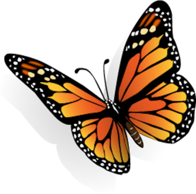 8 PSD Cartoon Butterfly Images