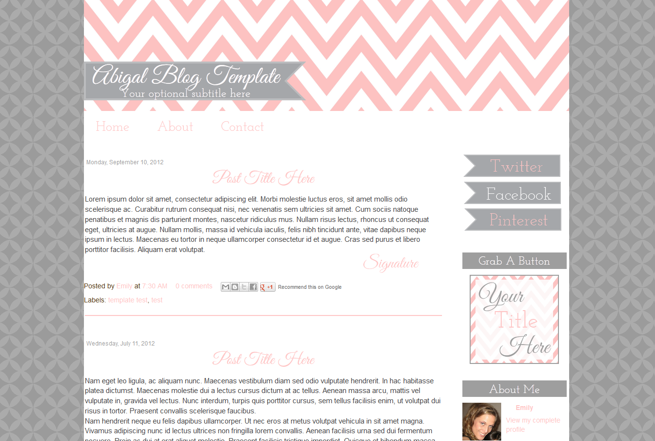 Free Chevron Blogger Templates