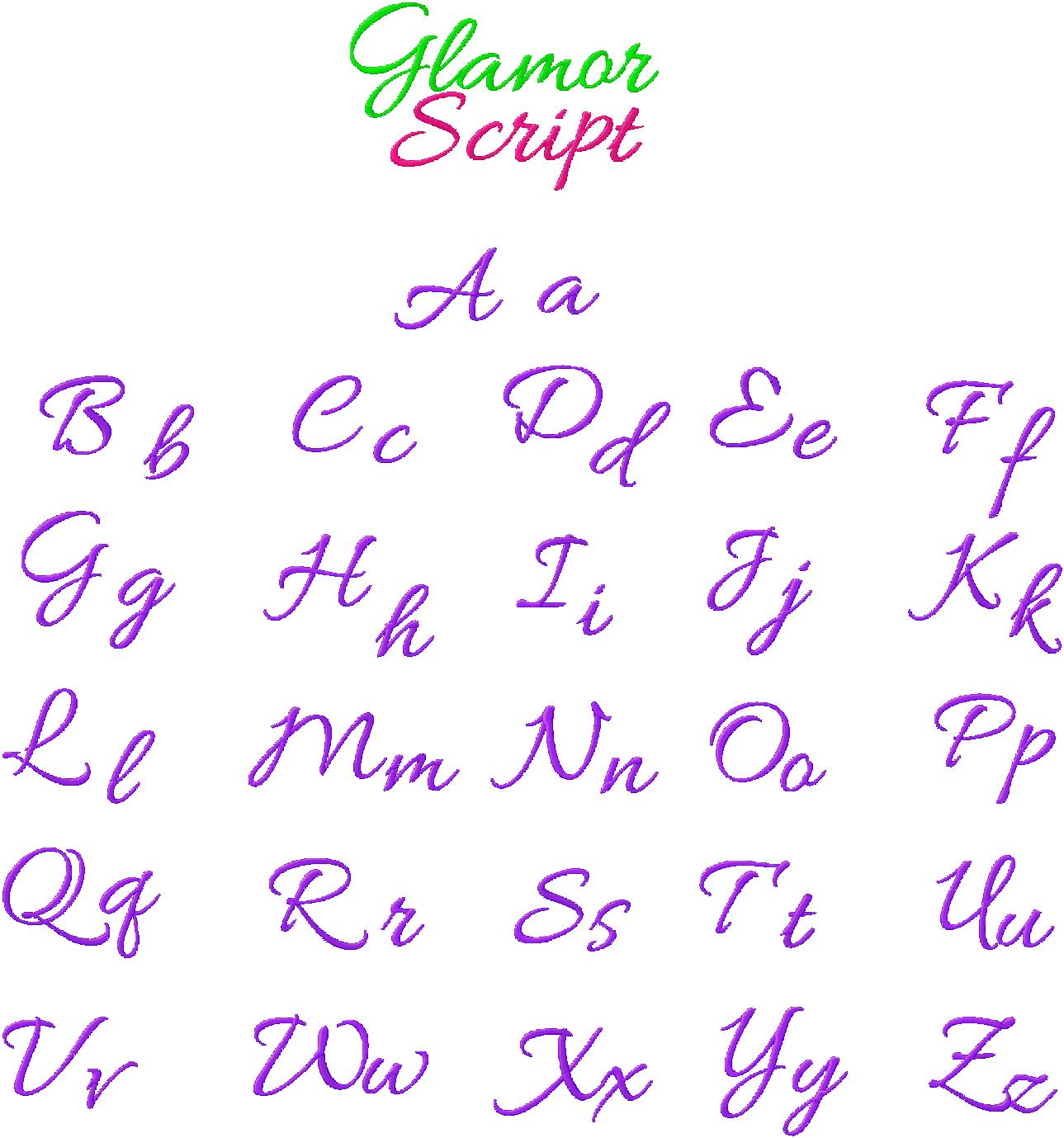 19 Embroidery Cursive Handwriting Fonts Images