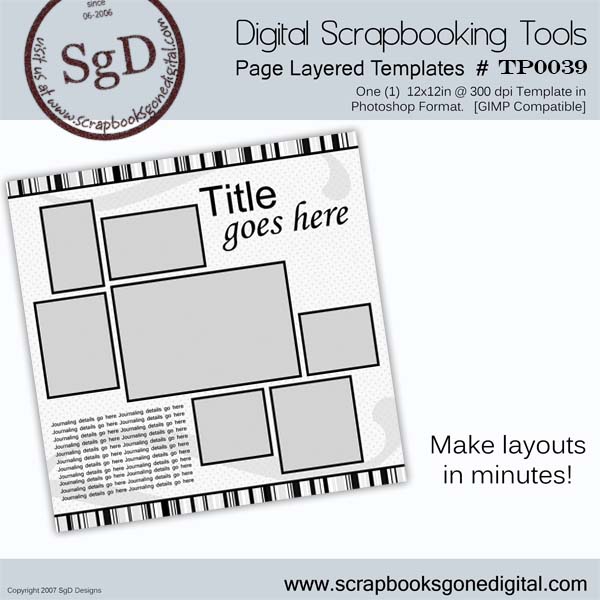 Free Digital Scrapbook Templates Photoshop