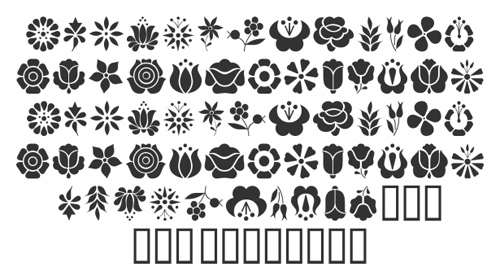 Free Flower Font Symbol