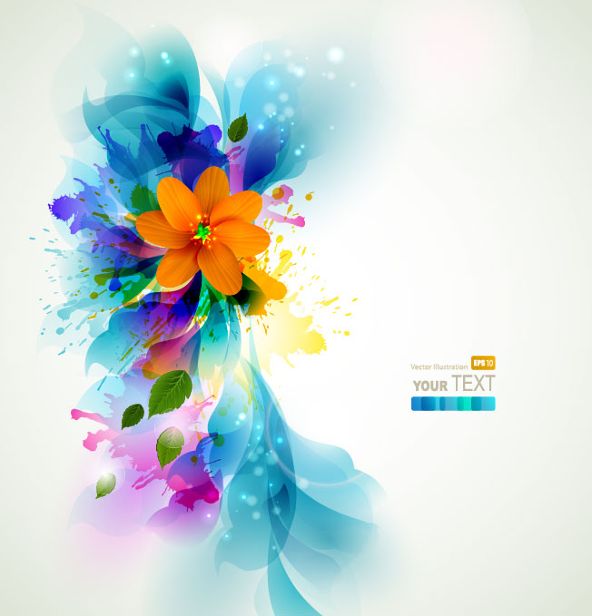 Free Vector Colorful Flowers Free Vector Colorful Flowers