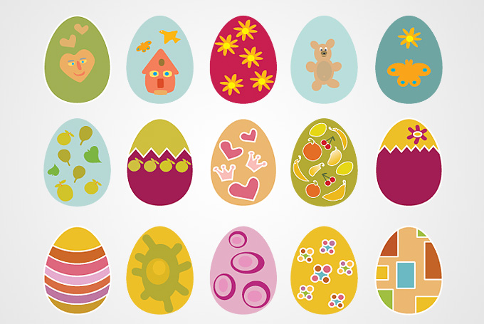 Free Vector Easter Eggs