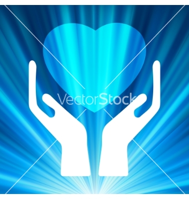 Free Vector Open Hands in Heart