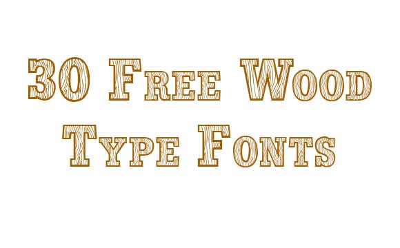 Free Wood Font Letters