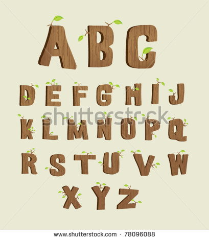 Free Wood Font Letters