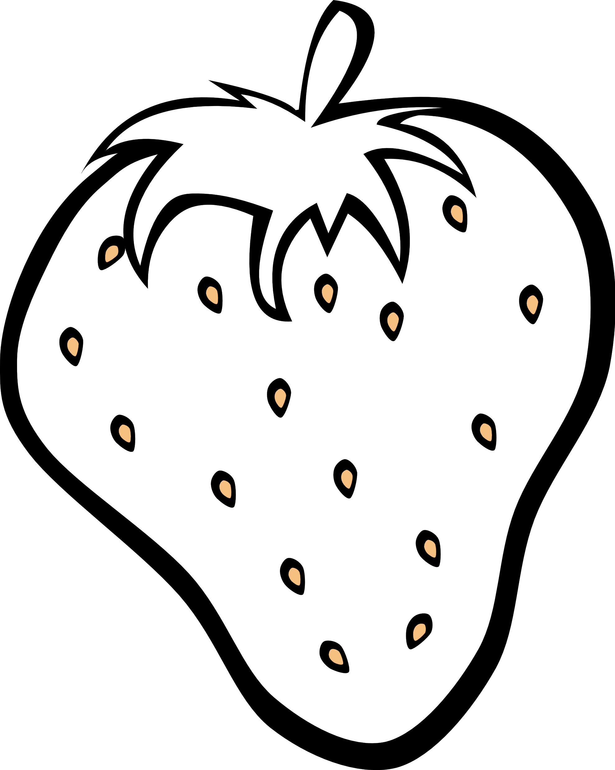 Fruit Clip Art Black and White